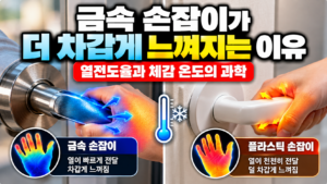 금속과 플라스틱 손잡이의 온도 과학 썸네일