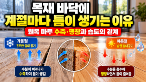 목재 바닥 계절별 틈 변화 원리 썸네일