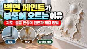 벽면 페인트가 부푸는 이유와 해결법 썸네일