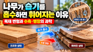 습기로 휘어진 나무의 과학 썸네일