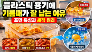플라스틱 용기 기름때 제거 원리 썸네일